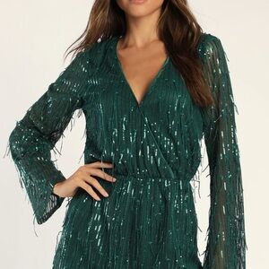 Lulus Green Sequin Romper